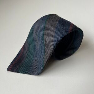 Colours by Alexander Julian Abstract Striped Neck Tie Vintage Blue Green Gray